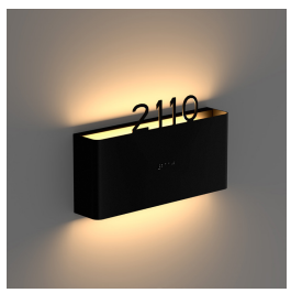 Westgate HNS-56UDL-CUSTOM House Number Signage 10in x 6in LED Up/Down Light 16W 120V CRI 80 Custom CCT Digits Finish