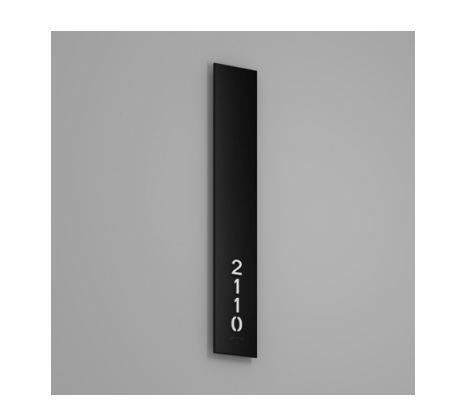 Westgate HNS-59NL-DT-CUSTOM ADA House Number Signage Num-Lit 4in W x 24in H 120V 16W TRIAC CR90 Custom CCT Digits Finish, Bronze