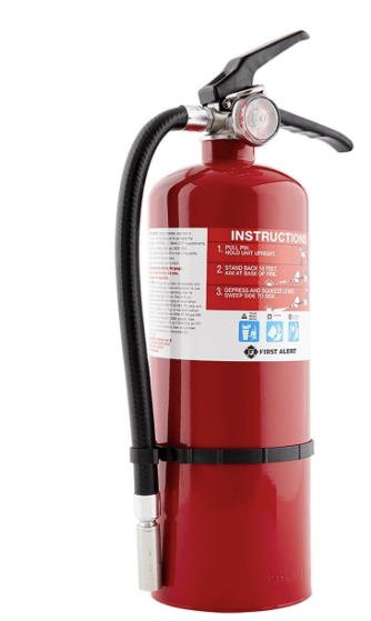 BRK First Alert HOME2PRO Rechargeable Compliance Fire Extinguisher 2-A:10-B:C (Red)