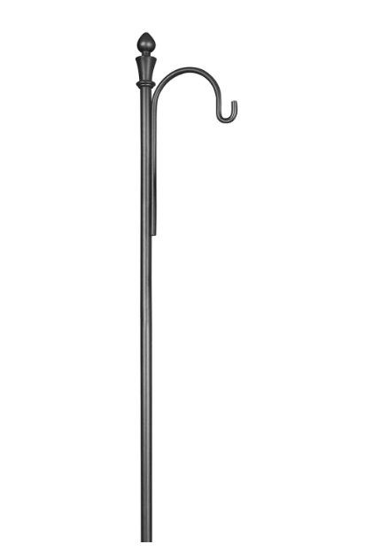 Feit Electric HOOK/48/1/BLK 4 ft. Black Adjustable Shepherd's Hook, Black Finish