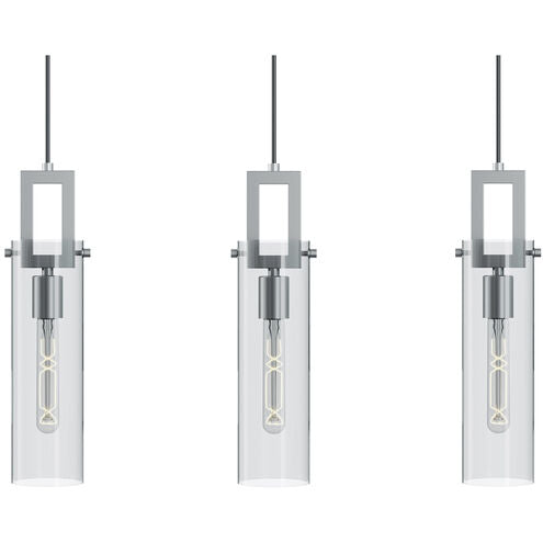 AFX Lighting HOUP04MBSNLNR3 Houston LED Linear Pendant Ceiling 3-Light in Satin Nickel Finish