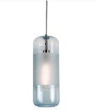 AFX Lighting HRP06MBSNAQ Hermosa 6" LED Pendant Light - 120v - Satin Nickel / Aqua Glass