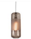 AFX Lighting HRP06MBSNBR Hermosa 6"LED Pendant Light - 120v - Satin Nickel / Brown Glass