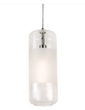 AFX Lighting HRP06MBSNCL Hermosa 6'' LED Pendant Light - 120v - Satin Nickel / Clear Glass