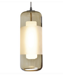 AFX Lighting HRP1000L30D1SNBR Hermosa 6" Led Pendant - 3000k - 120v - Satin Nickel / Brown Glass