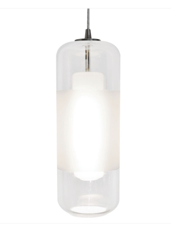AFX Lighting HRP1000L30D1SNCL Hermosa 6" Led Pendant - 3000k - 120v - Satin Nickel / Clear Glass