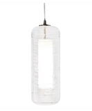 AFX Lighting HRP1000L30D1SNCS Hermosa 6" Led Pendant - 3000k - 120v - Satin Nickel / Swirl Glass