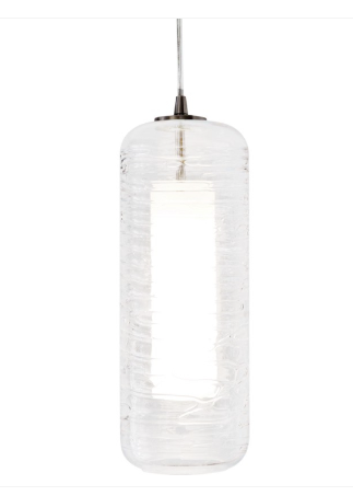 AFX Lighting HRP1000L30D2SNCL Hermosa 6" Led Pendant - 3000k - 120-277v - Satin Nickel / Clear Glass
