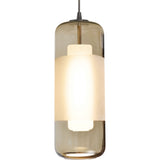 AFX Lighting HRP1000L40D1SNBR 10W LED Hermosa Pendant Light, 1-Light, 1000 lm, 120V, CCT 4000K, Brown Glass