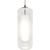 AFX Lighting HRP1000L40D1SNCL 10W LED Hermosa Pendant Light, 1-Light, 1000 lm, 120V, CCT 4000K, Nickel Clear Glass