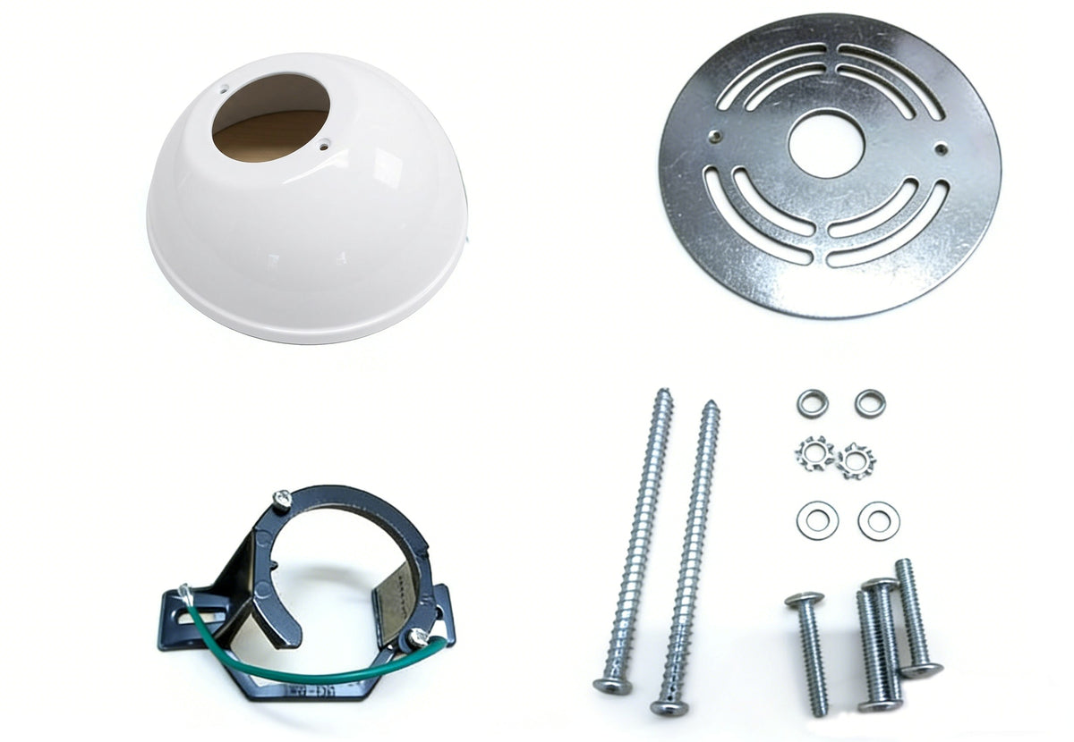 Trans Globe Lighting HS-01 WH white ceiling fan straight hang kit