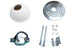 Trans Globe Lighting HS-01 WH white ceiling fan straight hang kit