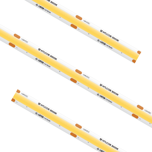 American Lighting HTL65-COB-WH-CC Trulux High Output COB LED Tape Light, Custom Cut, IP65 Wet Location, Color Temperature 4000K, Wattage 5W / FT, 415Lm / Ft, Voltage 24V DC