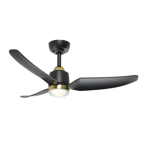 Kuzco Lighting CF72942-BG/MB-5CCT Hugo 42-in Ceiling Fan - CCT Selectable - Finish: Brushed Gold/Matte Black