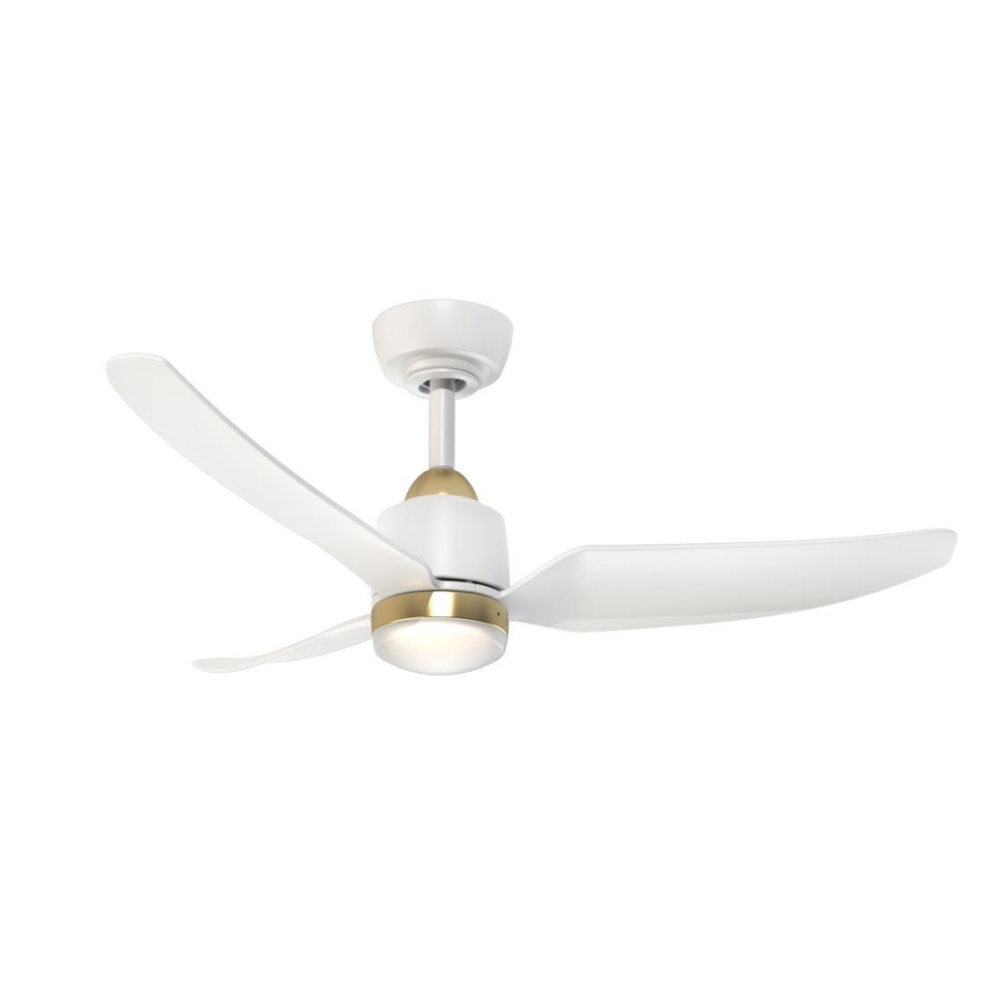 Kuzco Lighting CF72942-BG/WH-5CCT Hugo 42-in Ceiling Fan - CCT Selectable - Finish: Brushed Gold/White