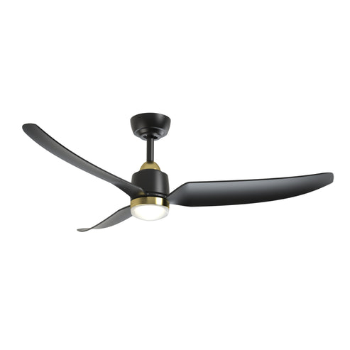 Kuzco Lighting CF72952-BG/MB-5CCT Hugo 52-in Ceiling Fan - CCT Selectable - Finish: Brushed Gold/Matte Black