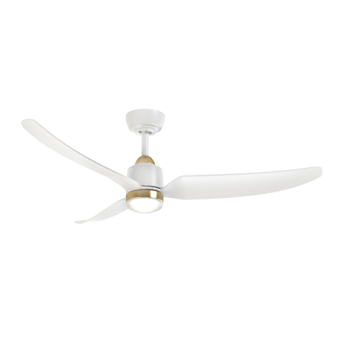 Kuzco Lighting CF72952-BG/WH-5CCT Hugo 52-in Ceiling Fan - CCT Selectable - Finish: Brushed Gold/White