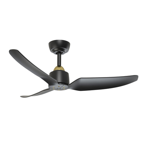 Kuzco Lighting CF92942-BG/MB Hugo 42-in Exterior Ceiling Fan - Finish: Brushed Gold/Matte Black