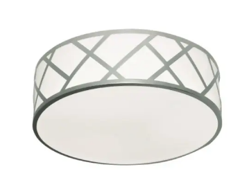 AFX Lighting HVNF17LAJUDSN-MSBB 29W LED Haven Flush Mount w/Battery Backup & Mount Sensor, 120V-277V, Selectable CCT, Nickel Finish