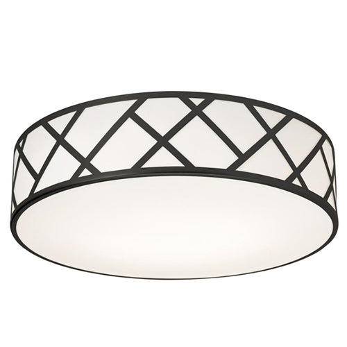 AFX Lighting HVNF21LAJUDBK 40W LED Haven Flush Mount, 3200 lm, 120V-277V, Selectable CCT, Black Finish