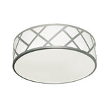 AFX Lighting HVNF21LAJUDSN-MSBB Haven 21 Inch CCT LED Flush Mount In Satin Nickel With White Acrylic Bottom Diffuser