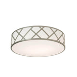 AFX Lighting HVNF21MBSN Haven 3 Light 21 Inch Flush Mount In Satin Nickel With White Acrylic Diffuser