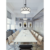 AFX Lighting HVNP13LAJUDSN Haven 13 Inch LED Pendant In Satin Nickel With White Acrylic Diffuser