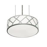 AFX Lighting HVNP13LAJUDSN Haven 13 Inch LED Pendant In Satin Nickel With White Acrylic Diffuser