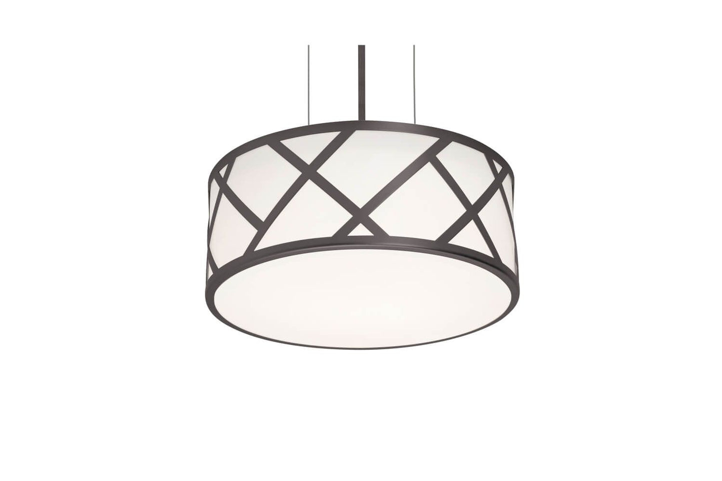 AFX Lighting HVNP13MBBK Haven 2 Light 13 Inch Pendant In Black With White Acrylic Diffuser