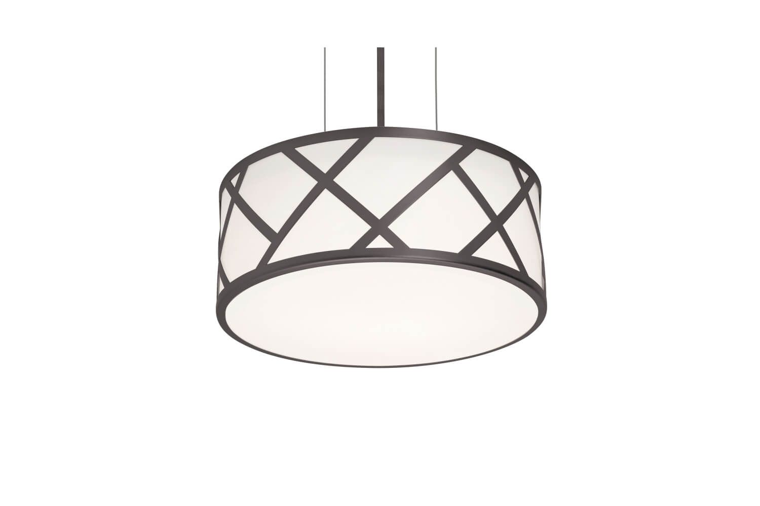 AFX Lighting HVNP13MBBK Haven 2 Light 13 Inch Pendant In Black With White Acrylic Diffuser