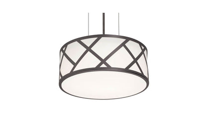 AFX Lighting HVNP13MBBK Haven 2 Light 13 Inch Pendant In Black With White Acrylic Diffuser