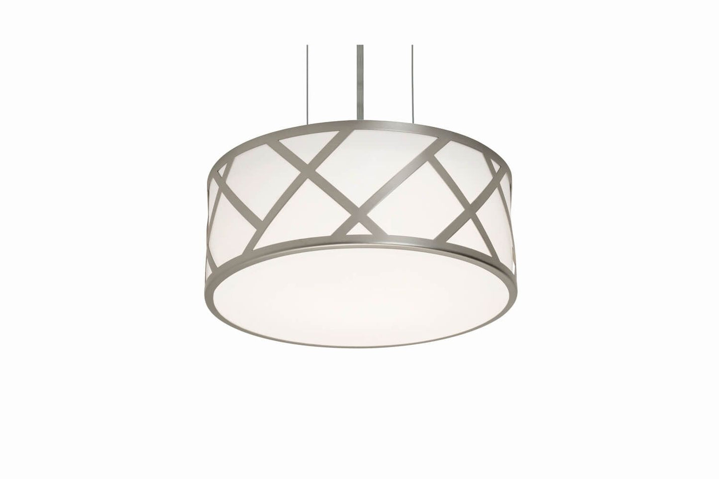 AFX Lighting HVNP13MBSN Haven 2 Light 13 Inch Pendant In Satin Nickel With White Acrylic Diffuser