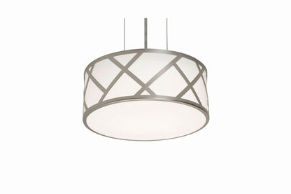 AFX Lighting HVNP13MBSN Haven 2 Light 13 Inch Pendant In Satin Nickel With White Acrylic Diffuser