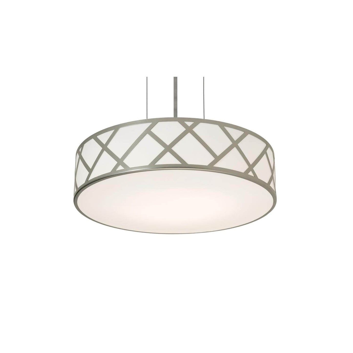 AFX Lighting HVNP17LAJUDSN Haven 17 Inch CCT LED Pendant In Satin Nickel With White Acrylic Diffuser
