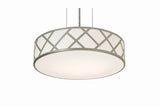 AFX Lighting HVNP17MBSN Haven 3 Light 17 Inch Pendant In Satin Nickel With White Acrylic Diffuser