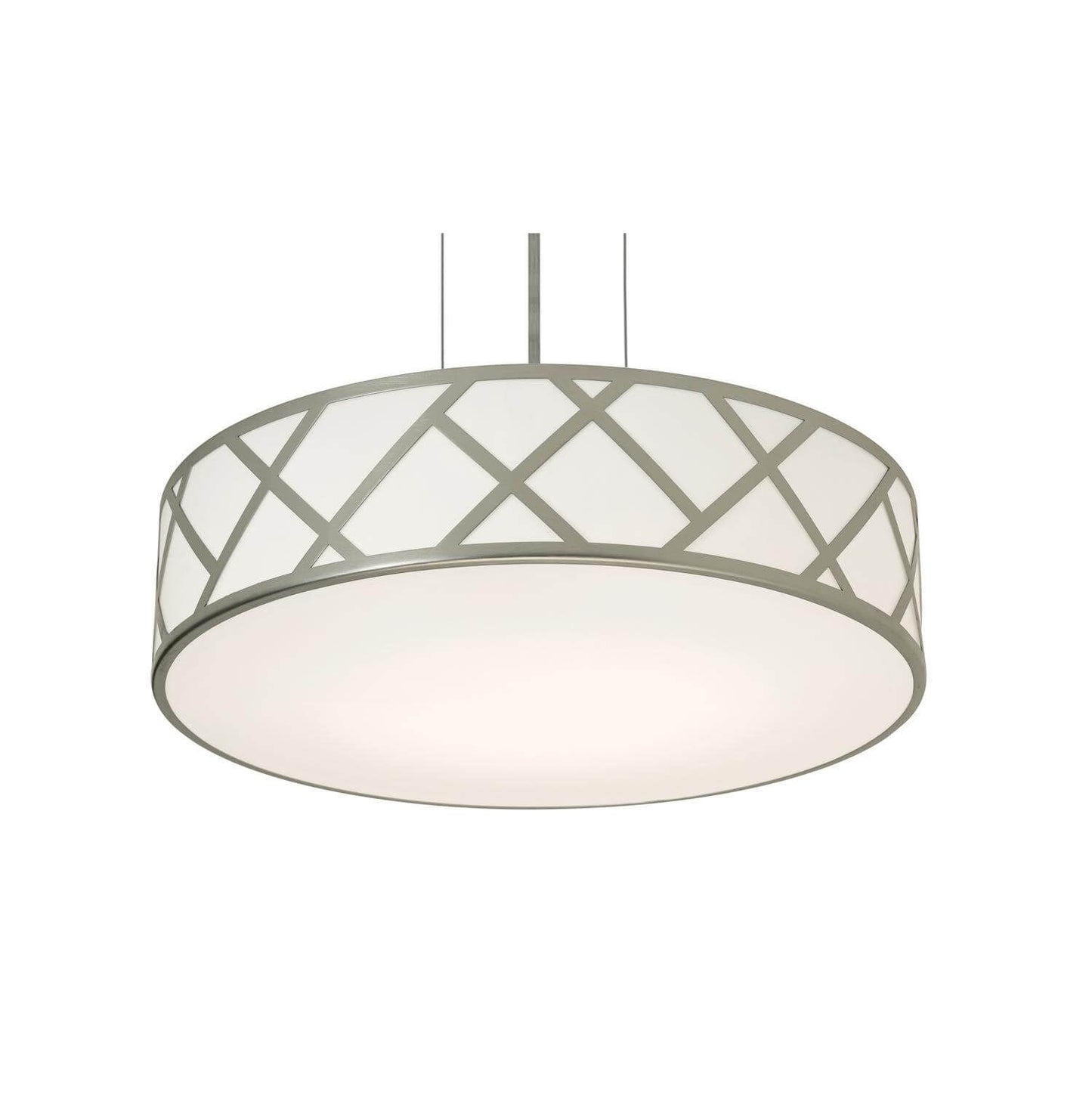 AFX Lighting HVNP21LAJUDSN Haven 21 Inch CCT LED Pendant In Satin Nickel With White Acrylic Diffuser