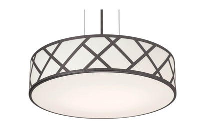 AFX Lighting HVNP21MBBK Haven 3 Light 21 Inch Pendant In Black With White Acrylic Diffuser