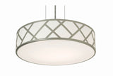 AFX Lighting HVNP21MBSN Haven 3 Light 21 Inch Pendant In Satin Nickel With White Acrylic Diffuser