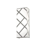 AFX Lighting HVNS0513LAJUDSN-MS Haven 13 Inch Tall CCT LED Wall Sconce In Satin Nickel With White Acrylic Diffuser