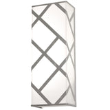 AFX Lighting HVNS0513LAJUDSN Haven 13 Inch Tall LED Wall Sconce In Satin Nickel With White Acrylic Diffuser