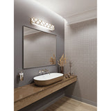 AFX Lighting HVNV2705LAJD2BK Haven 27 Inch LED Bath Vanity Light In Black With White Acrylic Diffuser