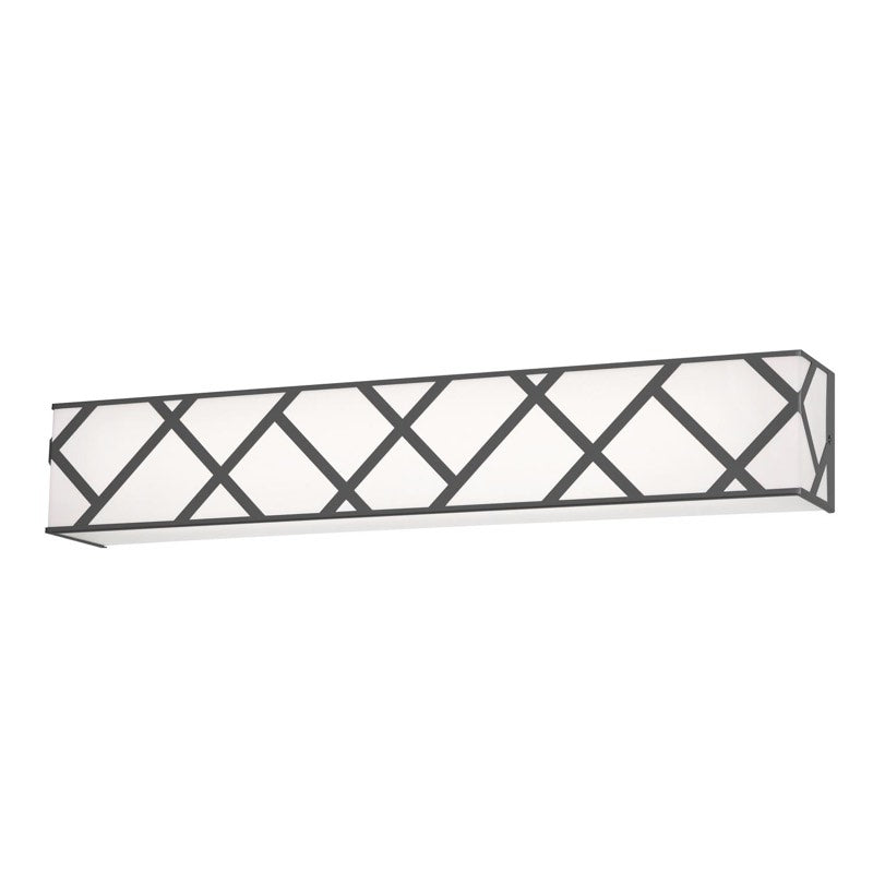 AFX Lighting HVNV2705LAJD2BK Haven 27 Inch LED Bath Vanity Light In Black With White Acrylic Diffuser