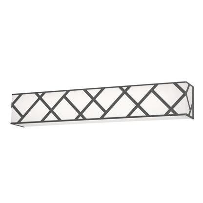 AFX Lighting HVNV2705LAJD2BK Haven 27 Inch LED Bath Vanity Light In Black With White Acrylic Diffuser