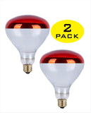 Cyber Tech Lighting IB250R40RDHL/2PK 250W Red R40 Infrared Heat Lamp - 2 Pack