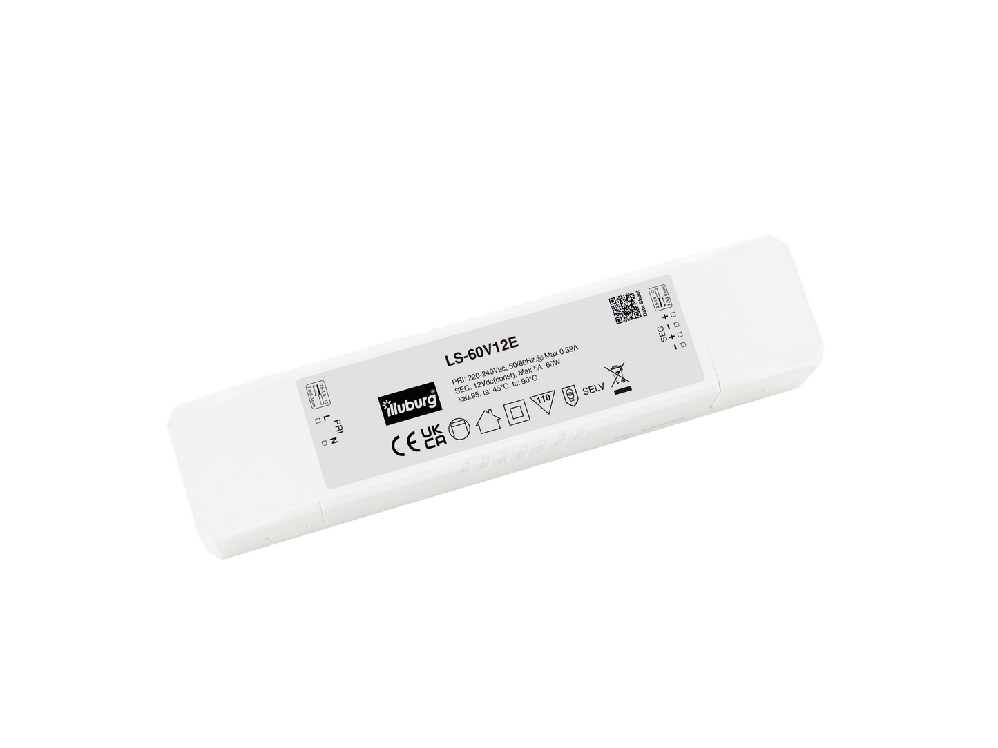 Lighting Spot 26 LS-60W-12V-E 12V LED Driver, 60W Max Output