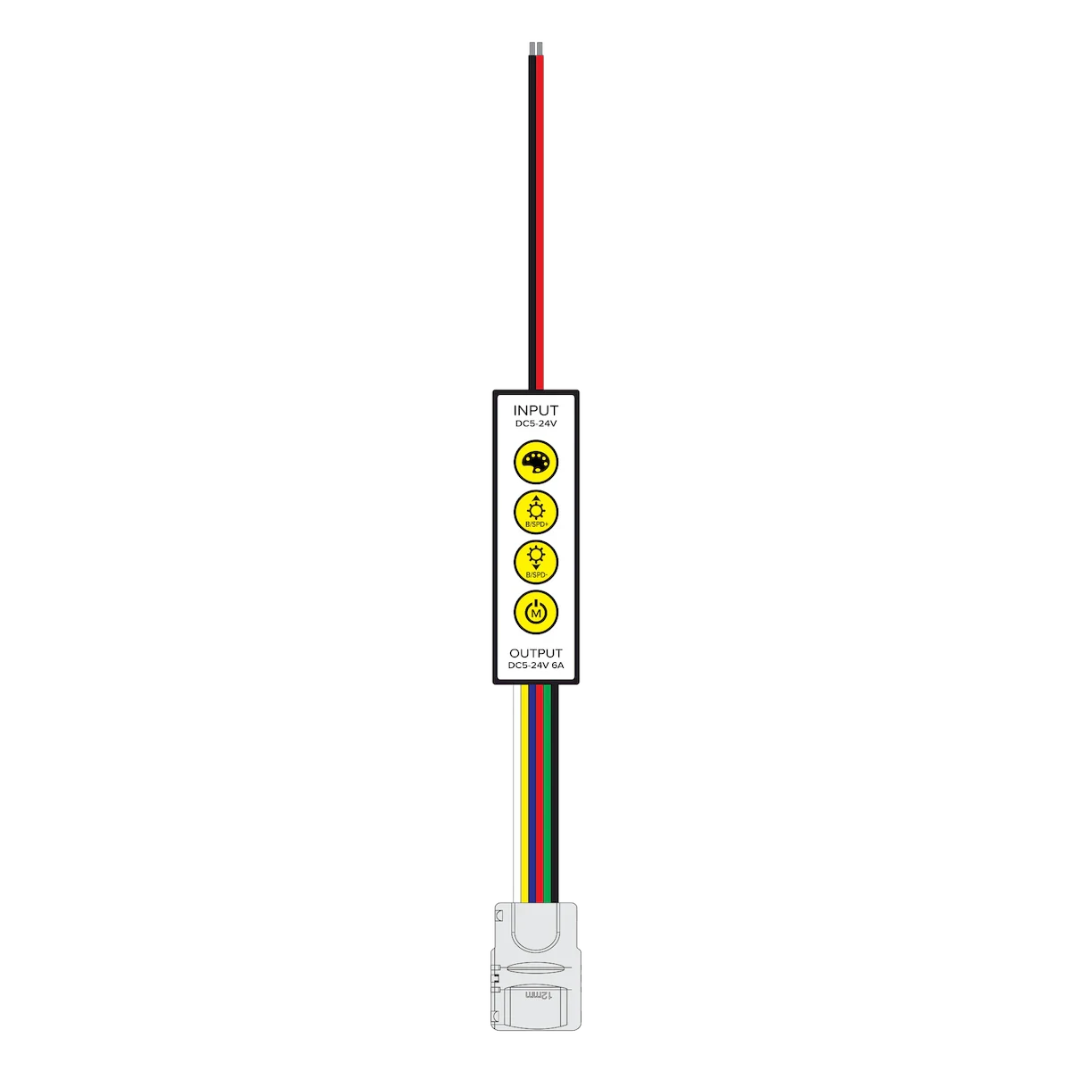 American Lighting INLINE-RGBTW-CTRL RGBTW Simple Select In-line Controller - 6Pin