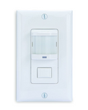 Intermatic IOS-DPBIF-WH Residential In-Wall Push Button PIR Occupancy Sensor, White Finish