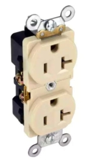 Orbit IR20-W 20A Industrial Grade Duplex Receptacle White