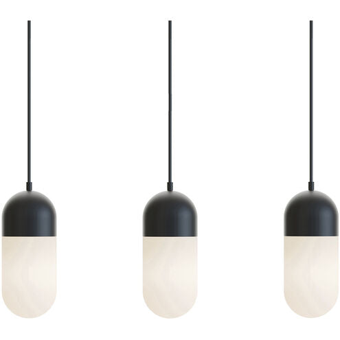 AFX Lighting IRVP05LAJUDBKLNR3 Irvine LED Linear Pendant Ceiling Light in Black Finish