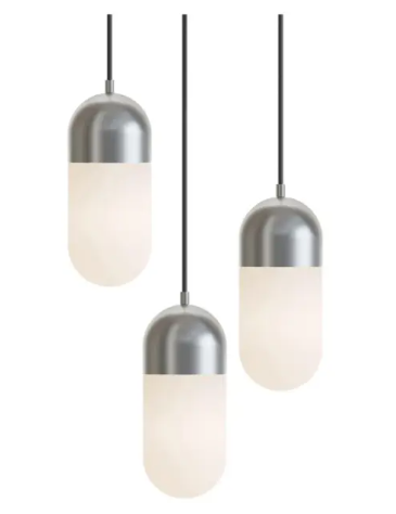 AFX Lighting IRVP05LAJUDSNRND3 Irvine 3-Light LED Round Pendant, Wattage 45W, Multi-Color Temperature, Voltage 120V, Satin Nickel